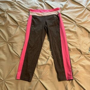 Aeropostale Cropped Leggings- Pink and Gray